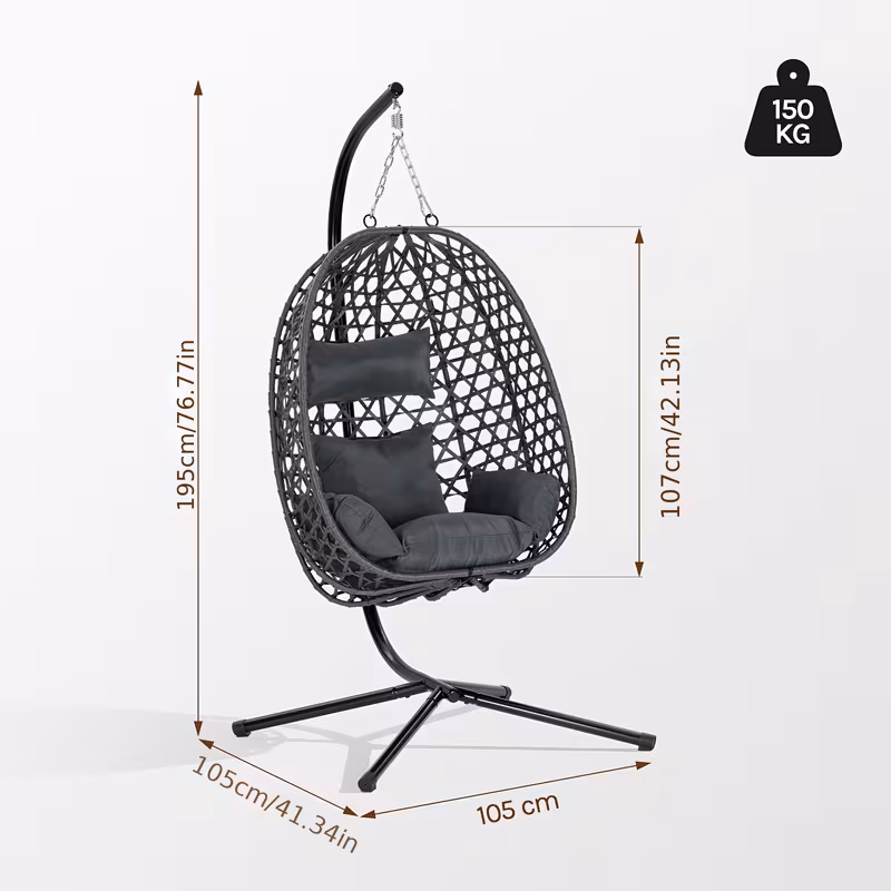 Scaun hamac tip ou suspendat, imagine 3